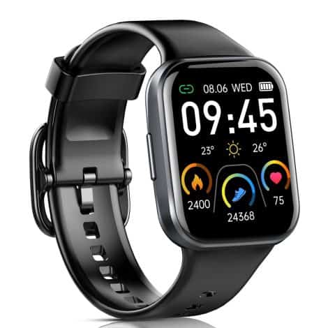 Smartwatch para Hombre y Mujer, Nuevo Smartwatch 2023 con pantalla de 1.69″, resistente al agua IP68, 25 modos deportivos, monitoreo de sueño, calorías y actividad física. Compatible con Android e iOS.