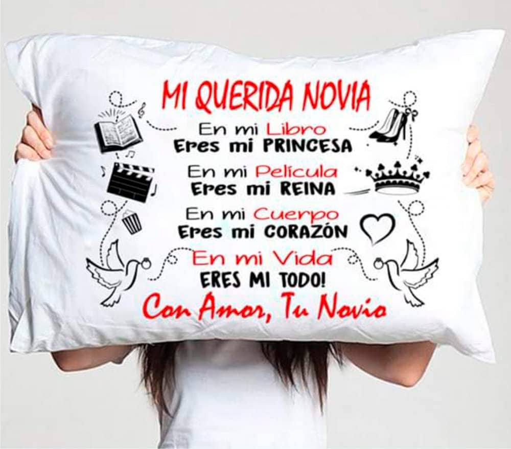 Deliex delicias de Extremadura. Cojín Personalizado con Foto y/o Texto. Regalos con Foto. Varios tamaños. Relleno Incluido. Regalos Originales para Hombres y Mujeres.  (40_x_28_cm)