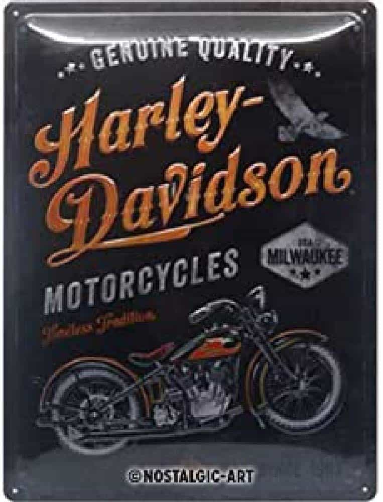 Nostalgic-Art Cartel de Chapa Retro Harley-Davidson  Tradition  Idea de Regalo para los Fans de Las Motos, metálico, Diseño Vintage, 30 x 40 cm