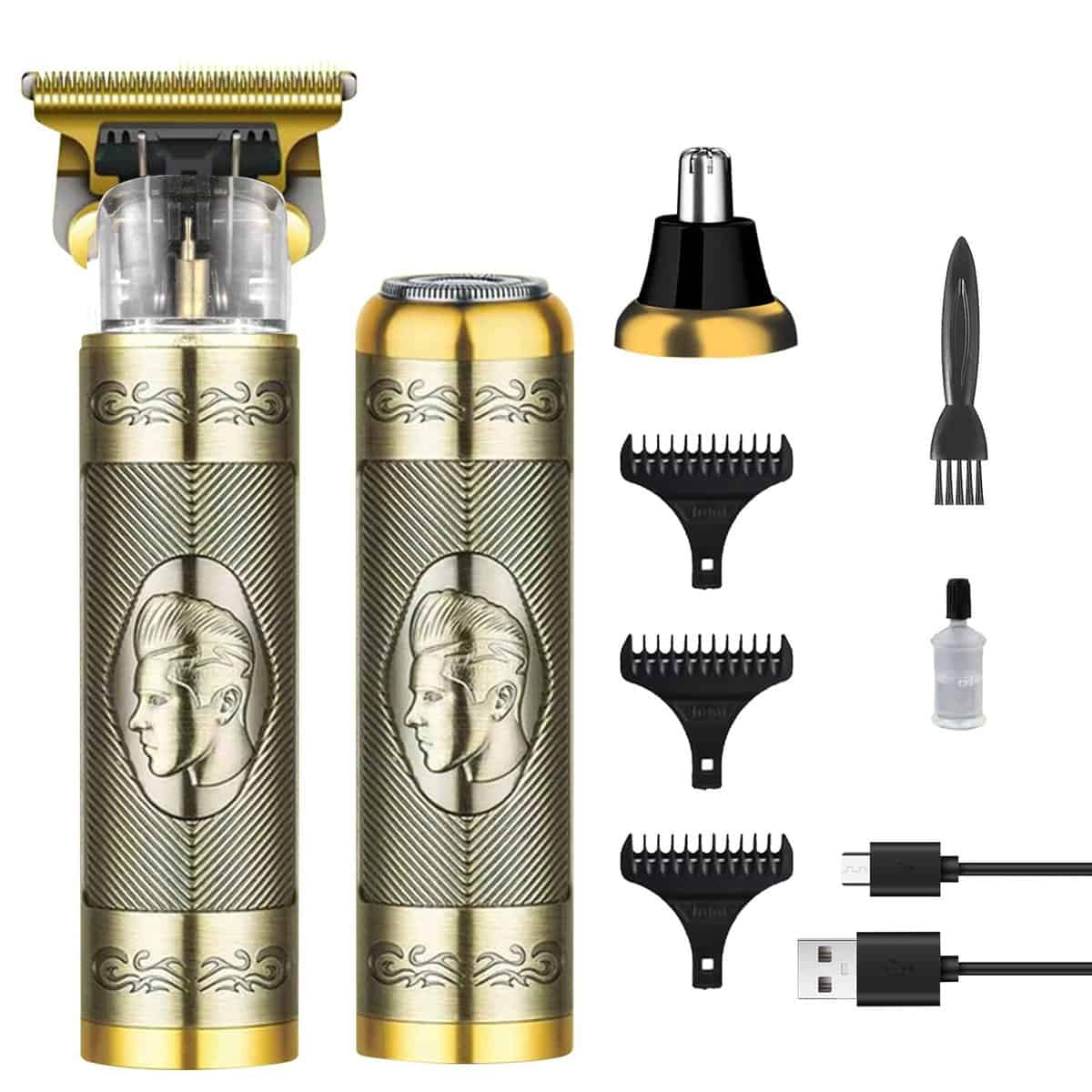 Journeyside Máquina de Cortar Pelo,Maquina de Cortar Pelo Profesional, Cortapelos Hombre Profesional, Mini Cortapelos con 3 Peines Límite,Apto para Niños, Adultos, Personas Mayores