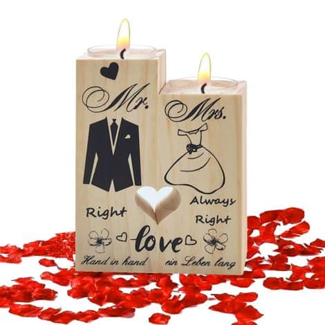 Candelabro Corazón, Regalo Único para Novios, Aniversario de Boda, Cumpleaños, Navidad, San Valentín, Acción de Gracias.