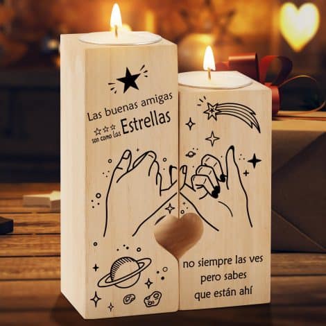 Regalos Únicos para Mujer Hombre, Candelabro Especial para Cumpleaños, Navidad o San Valentín.