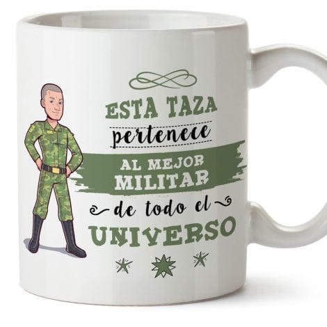 MUGFFINS Taza Soldado Hombre (El Mejor de Todos) – Regalos Divertidos y Originales para Militares.