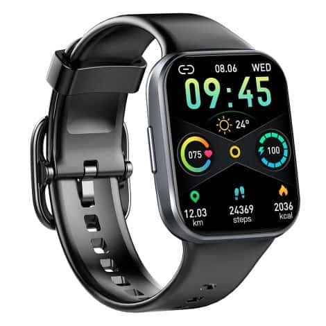 Smartwatch unisex 2023 con pulsómetro, monitor de sueño, podómetro, 25 modos deportivos. Impermeable IP68, compatible con Android y iOS.