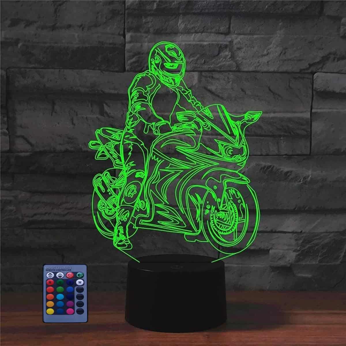 3D Moto ilusión Lámpara Luz Nocturna 7/16 Colores Cambiantes Control Remoto USB de Suministro de Energía Juguetes Decoración Regalo de Cumpleaños Navidad