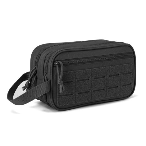 Bolsa táctica de aseo para hombres, práctica bolsa militar con kit de afeitado y ducha de viaje.