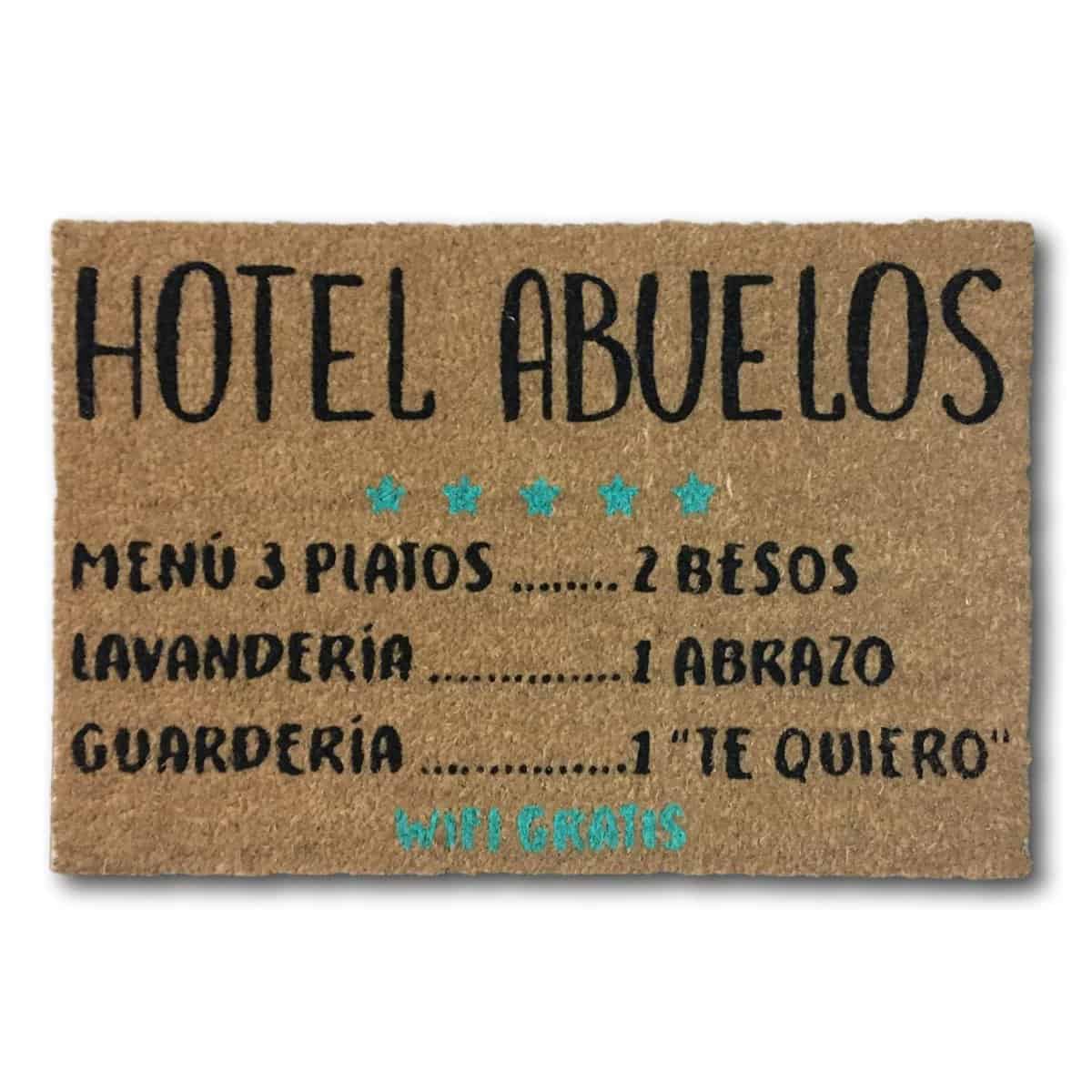 koko doormats Felpudo Originales - Fibra de Coco y PVC, Felpudo Exterior Hotel Abuelos, 40x60x1.5 cm - Alfombras Puerta Entrada casa - Felpudos Divertidos