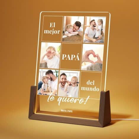 Lámpara Giftove con Foto Personalizada – Regalo Especial para Papá – Ideas para Navidad, Cumpleaños y Día del Padre.