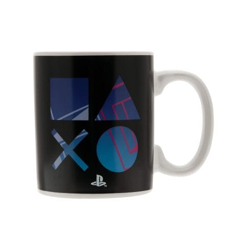 Taza termosensible Paladone-Playstation: cambia de color al calentarse.