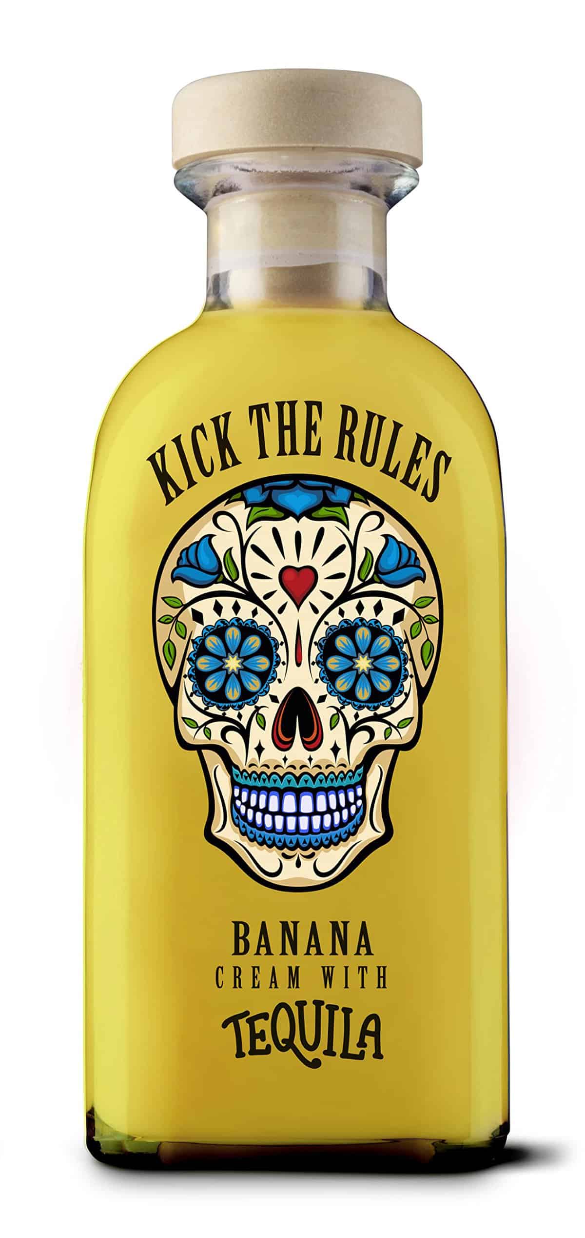 KICK THE RULES - Crema de Banana con Tequila - 15º - Botella de 0,7L - Tequila de Banana