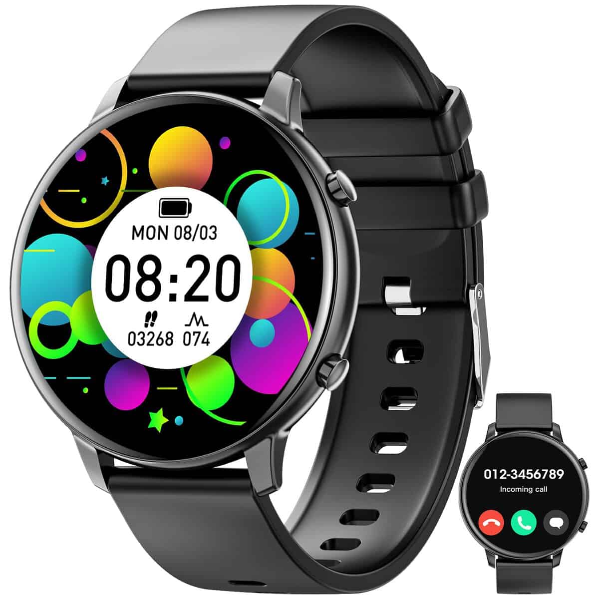 Reloj Inteligente Mujer Hombre con Llamadas Bluetooth,1.39" Smartwatch IP67 Impermeable,Reloj Deportivo Hombre Podómetro Pulsómetro Monitor de sueño,Actividad Fitness Watch para Android iPhone