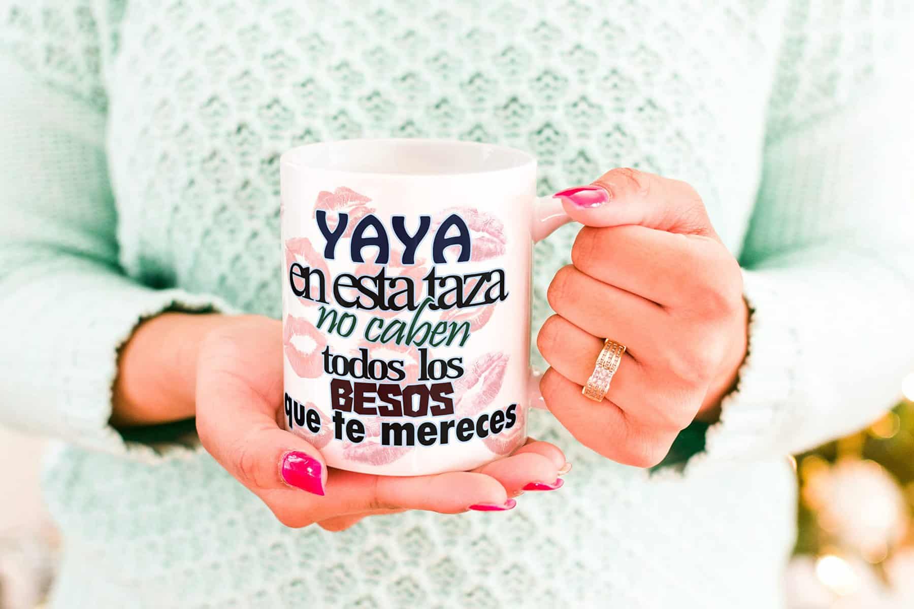 L'Informal, Taza de Cerámica 'En esta taza no caben todos los besos que te mereces' (Yaya)