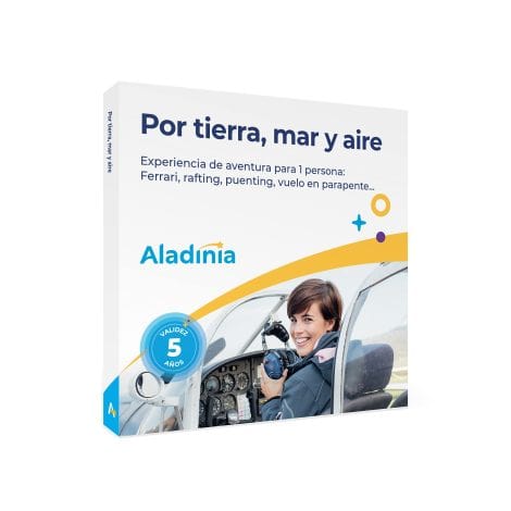 ALADINIA: Experiencias de aventura inolvidables en tierra, mar y aire. Regalo perfecto para una persona. Ferrari, parapente, buceo y más. Válido por 5 años, sin límite de cambios y gratis.