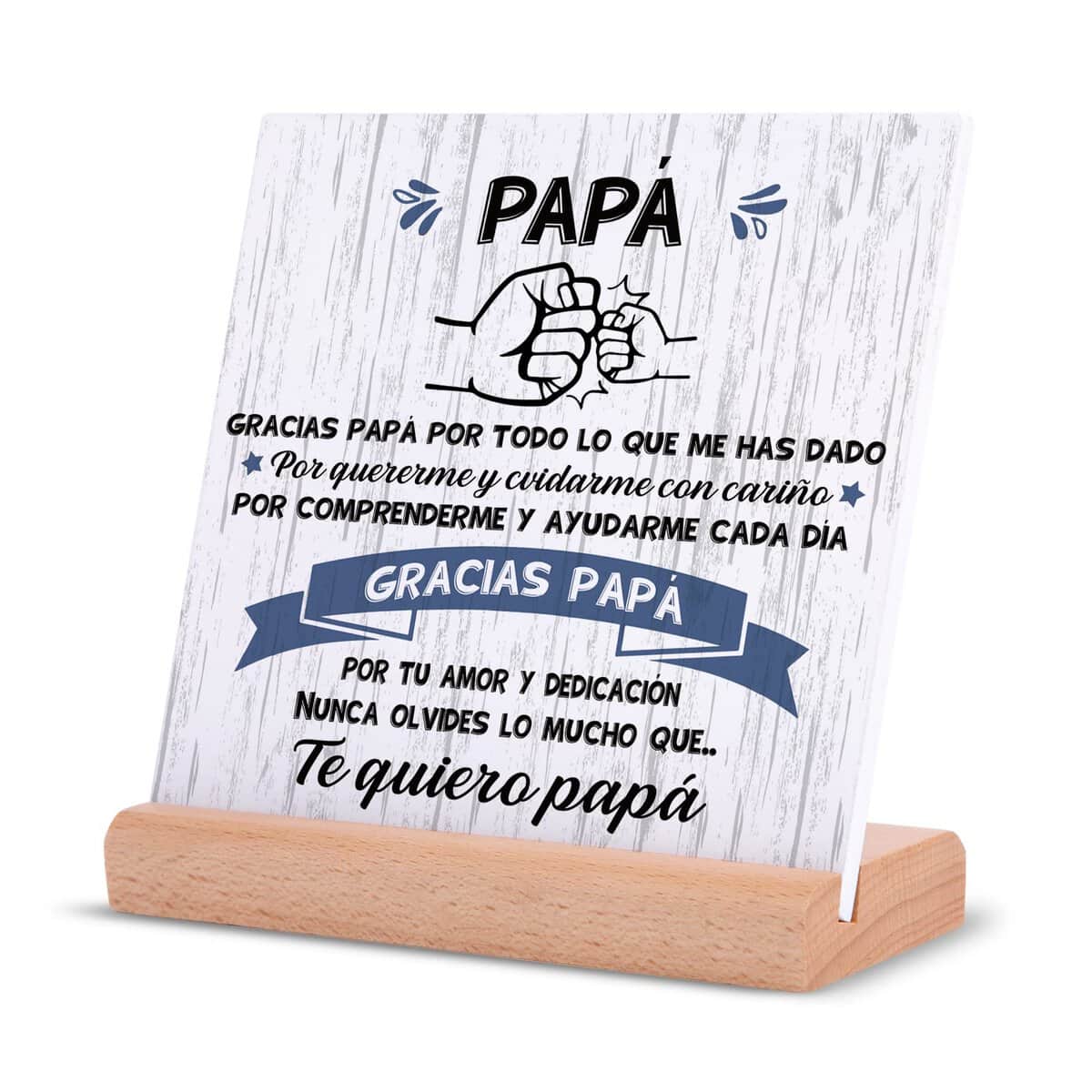 Niyewsor Regalos Padre Navidad, Regalo Papá Tarjeta, Regalo Originales Padre, Regalo Padre Cumpleaños, Ideas Regalos Navidad para Padre de la Hija Hijo