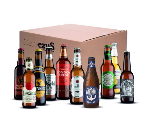 Pack de 10 variedades de cervezas del mundo – Regalo ideal para probar cervezas internacionales.