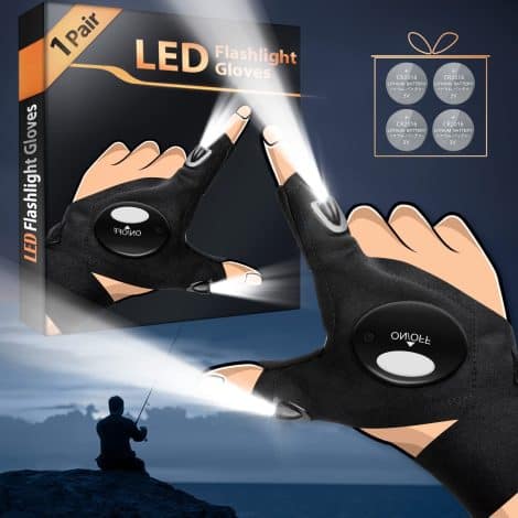 Regalos únicos para hombres: Ideas para sorprender en cumpleaños y Navidad. Guantes con luz LED y gadgets tecnológicos para trabajar. ¡Regalos originales para el padre!