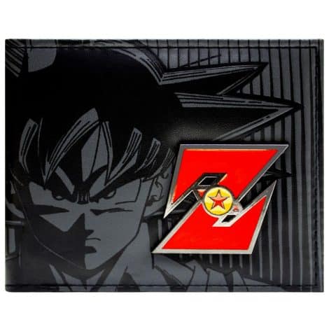 Billetera Toei Dragonball Z Goku Red Metal Negro con Insignia de Metal.