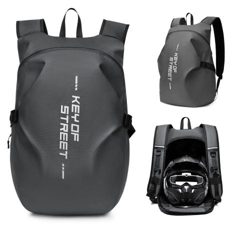 Mochilas de Moto para Hombres, Mochila Impermeable con Espacio para Casco, Accesorios, Laptop y Escuela.