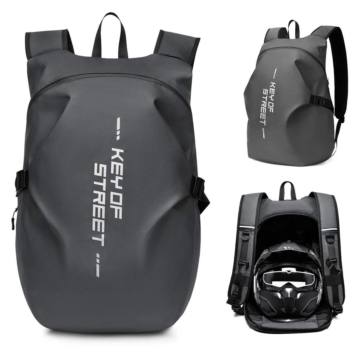 HYC00 Mochilas de Motocicleta para Hombres, Mochila Impermeable para Casco, Accesorios de Motocicleta, Bolsas para Laptop, Mochilas de Viaje, Bolsas Escolares para Estudiantes