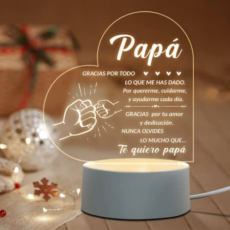 Regalos de Navidad para Papá: Luz Nocturna Original, Regalos Cumpleaños Padre, Ideas de Regalos para Hija/Hijo