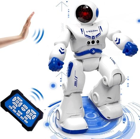 Robot de juguete educativo e interactivo para niños de 8 a 12 años. Programable, con control de gestos, luz y sonido. Perfecto para niños.