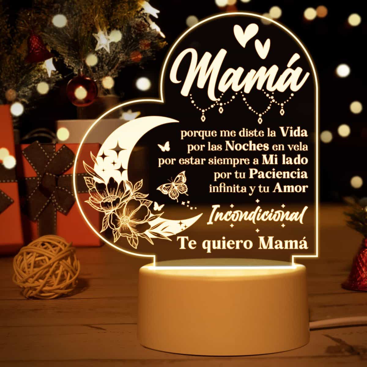 Regalos para Mama - Luces Nocturnas, Buioata Regalos para Madres desde Hijas, Regalos para el Día de la Madre, Cumpleaños, Navideños, Acción de Gracias