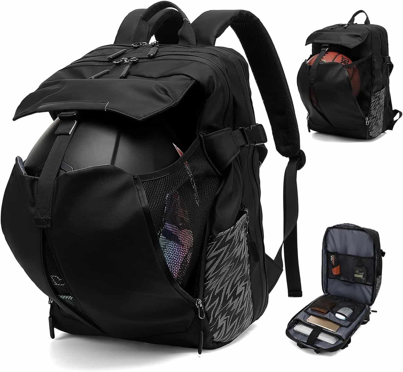 Mochila Moto, Mochila para Moto Impermeable, Bolsa Porta-Cascos Motorista, Mochila de Moto para Casco, Gran Capacidad, Reflectante