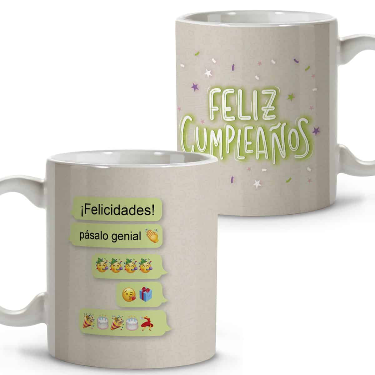 LolaPix Regalo Cumpleaños Hombre. Tazas Originales para Regalar. Taza Desayuno. Taza Cerámica. 330 ml. Cumple Whatsapp