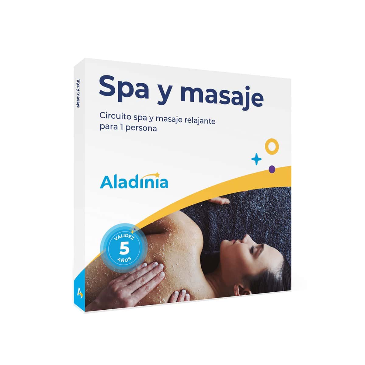 ALADINIA Spa y masaje. Paquete de experiencias para regalar. Cofre con circuito spa y masaje, ideal para hombres o mujeres. Validez 5 años, Cambios Gratis e ilimitados