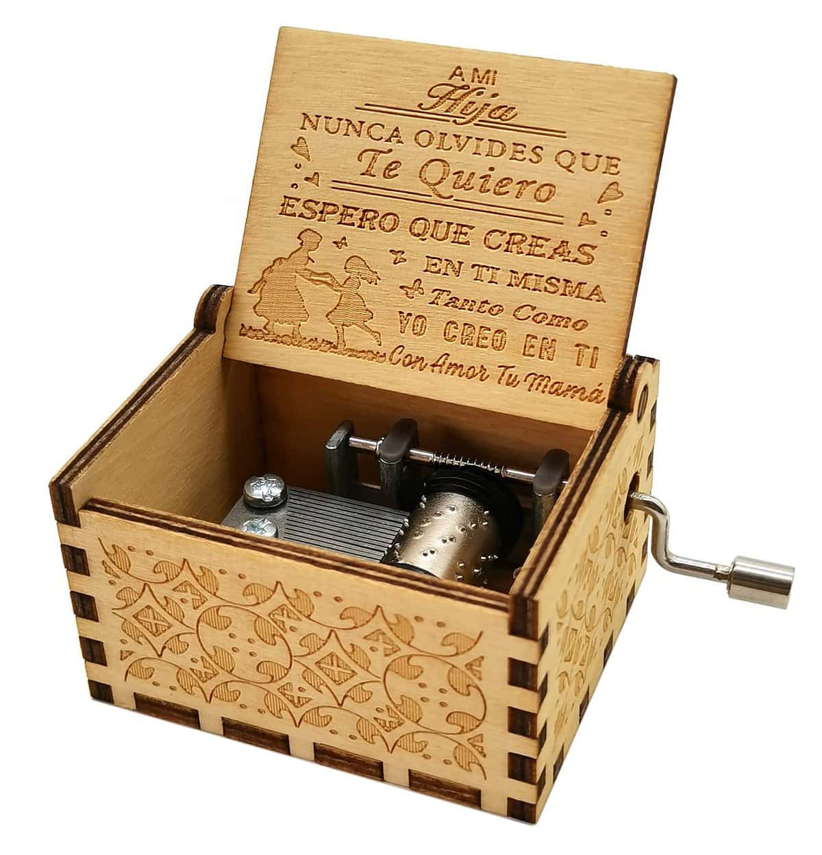 Luteney Caja de Música para Hija,Regalo para niña de 10 9 8 7 6 años Original,Regalos de cumpleaños/Navidad para Hija,You Are My Sunshine Caja de música Regalos para niña(Hija de mamá)