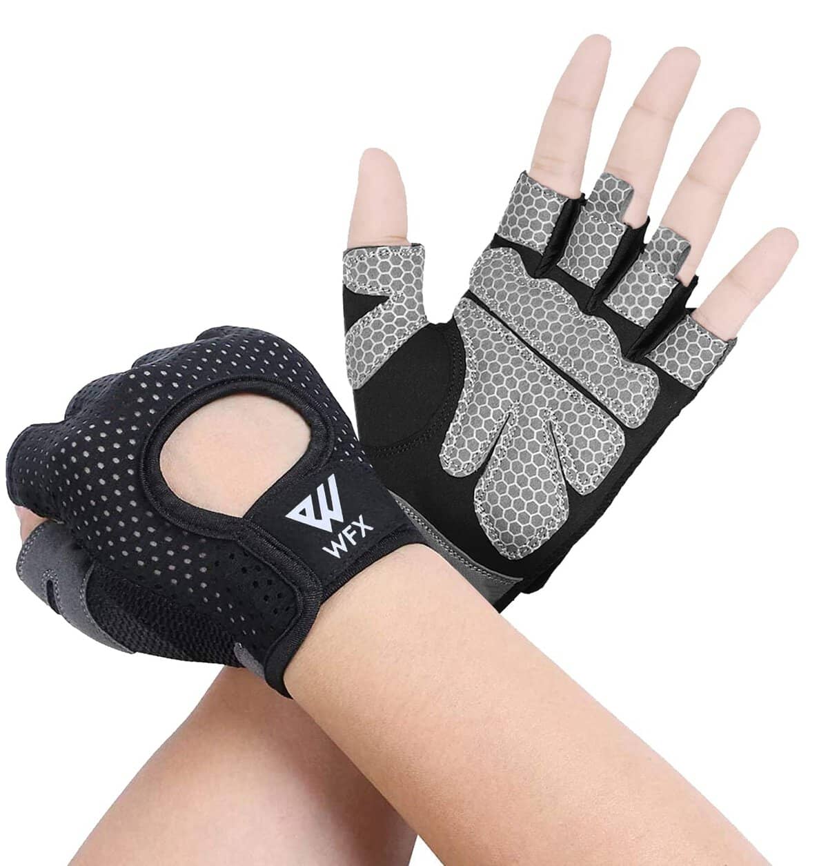 WESTWOOD FOX Guantes de fitness transpirables antideslizante para hombre y mujer, para entrenamiento, levantamiento de pesas, culturismo, gimnasio, ejercicio, crossfit, entrenamiento de fuerza