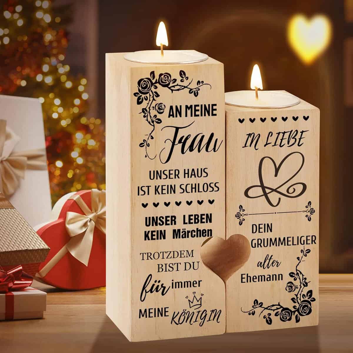 Regalo para esposa, candelabro con Te quiero, regalo para mujeres, regalos de boda para novios, para mejor amiga, hermanas, colegas, jefe, esposa, mamá, papá