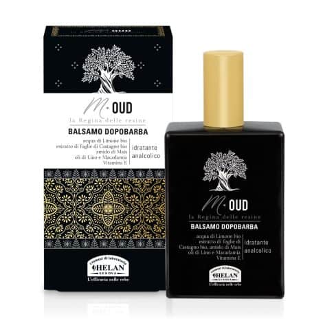 Helan, M Oud, Bálsamo Aftershave hombre – Sin alcohol, suaviza la barba e hidrata – Regalo para hombre, 75 ml – Hecho en Italia.