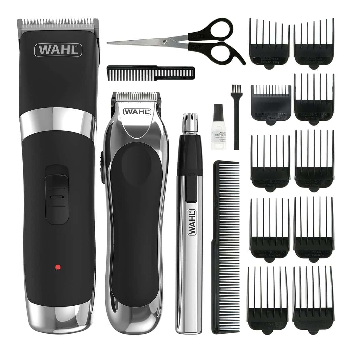 Wahl Juego de regalo de cortadora y recortadora inalámbrico, juego de aseo inalámbrico, cortapelos para hombres, corte de barba para hombres, recortadora de nariz y cejas, juego de aseo masculino