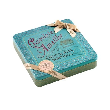 Chocolate Amatller Selección Variada (Caja Metálica Regalo 244gr) ¡Un regalo original para disfrutar deliciosos chocolates!