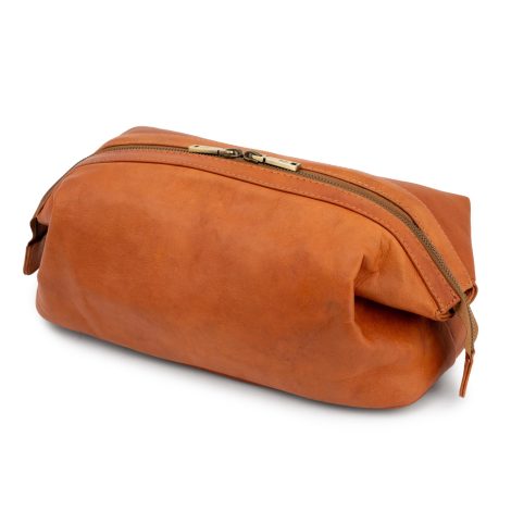 Berliner Bags Ben – Neceser de cuero retro unisex, Marrón M, Bolsa de viaje