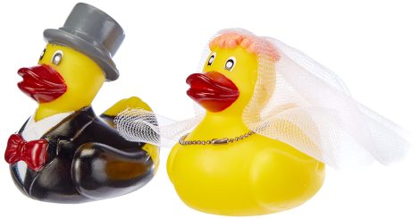 Juego de regalo Sr. y Sra. Pato Alandra Party, multicolor, 10 x 6 x 7 cm (Alandra Products Ltd. DUCKS-001)