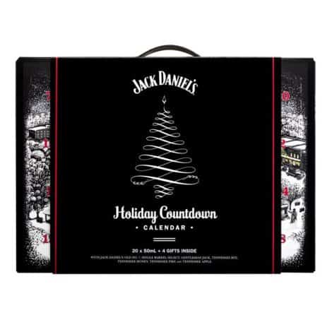 Calendario de Navidad de Jack Daniel’s con 20 miniaturas de whisky Jack Daniel’s de 50ml cada una, 20x5ml.