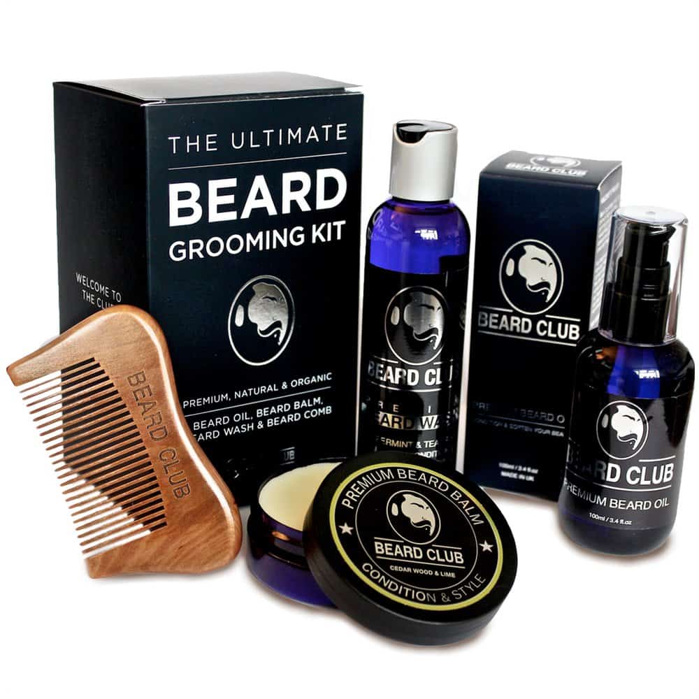 El Último Kit de Cuidado y Acicalamiento de Barbas - El Set de Regalo incluye Aceite para Barba, Bálsamo Barba, Barba Champú, Peine para Barba - Para Hombres que Aman Cuidar de Sus Barbas