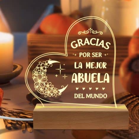 Regalos para la Abuela en Navidad, Luz Nocturna para la Abuela, Regalos Originales para la Abuela, Regalos de Cumpleaños para la Abuela, Ideas de Regalos de Navidad para la Abuela de los Nietos