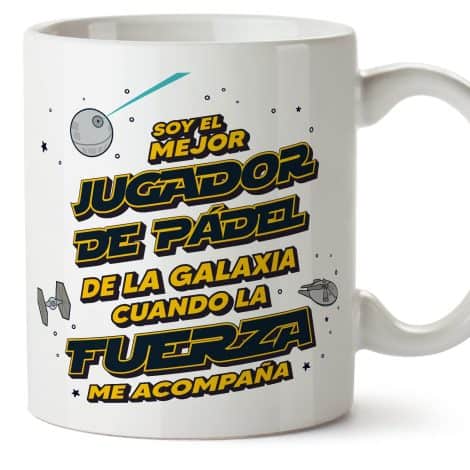 Tazas MUGFFINS de PADELman – Español – Increíble con la Fuerza – 11 oz / 330 ml – Regalo divertido.