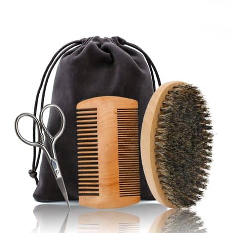 Barbería en casa: Set completo para barba con cepillo, peine, tijeras y regalos especiales para hombres en San Valentín y el Día del Padre.