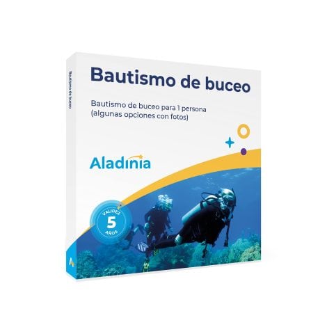 ALADINIA Experiencia Submarina. Regalo de Buceo en Caja. 5 años de Validez, Cambios Gratuitos.