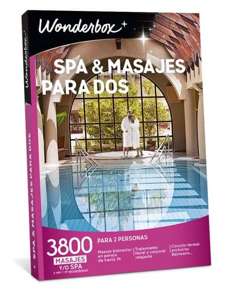 Caja de regalo WONDERBOX – SPA y masajes para parejas – 3.800 experiencias para 2 – Regalo perfecto para Navidad