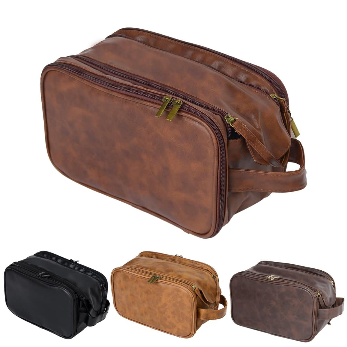 Xpanrous Bolsa de aseo personalizada para hombres, padrinos de boda personalizados, kit de viaje Dopp de viaje, bolsa de afeitado, regalos hechos a mano para el día del padre, boda, cumpleaños,