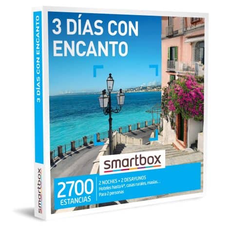 Smartbox – Regalo de 3 días con encanto – Idea de regalo para hombre – Estancia de 2 noches con desayuno para 2 personas.