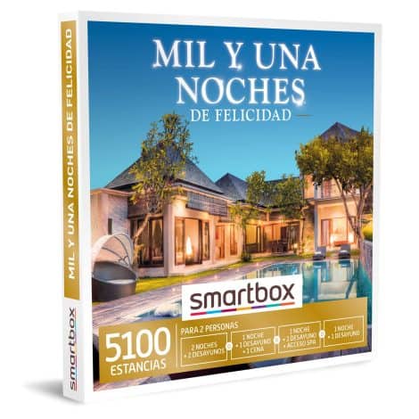 Smartbox  Experiencia inolvidable para parejas, una noche de felicidad con desayuno, cena o spa.