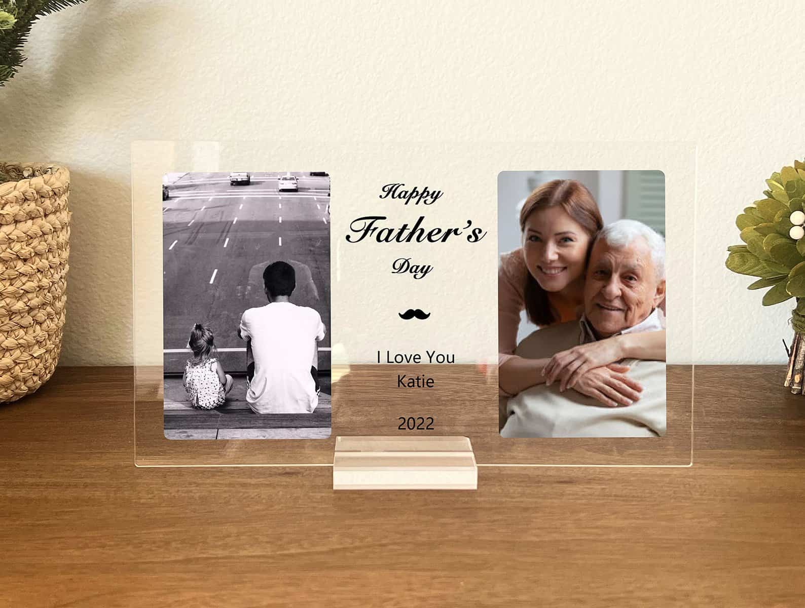 Placa Con Foto Familiar  Regalo Del Día Del Padre  Feliz Día Del Padre  Regalo Para Papá De La Hija  Retrato Familiar Personalizado  Regalo Para Papá