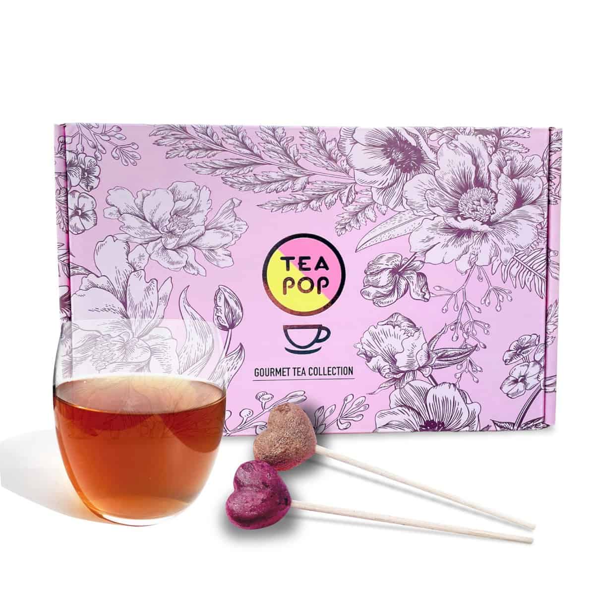 Caja de regalo de té en barra de Tea-Pop, 100% natural, se disuelve en agua