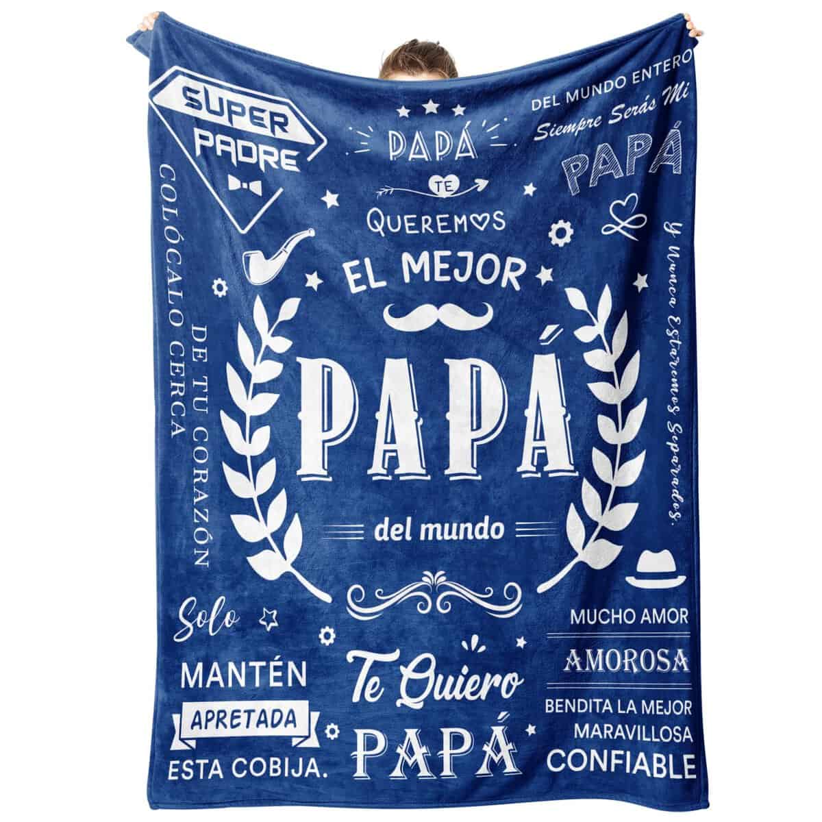 Niyewsor Regalos para Padre Navidad, Regalo Papá Manta, Regalos Padre Cumpleaños, Regalos Papá Originales, Ideas Regalos Navidad para Padre de la Hija Hijo